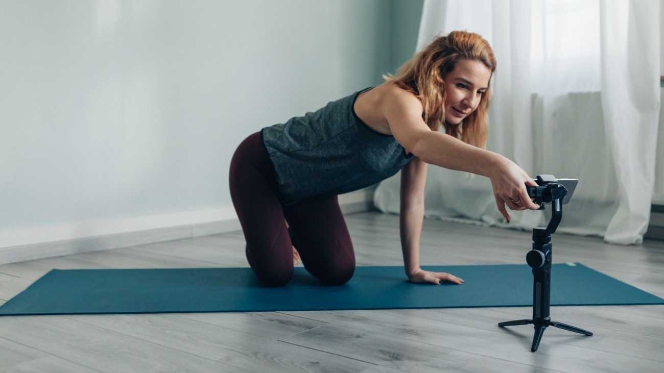 Yoga teachers using tech to record yoga class